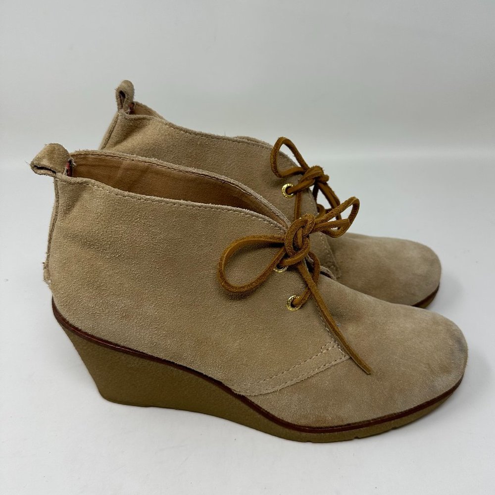 Sperry Top Sider Harlow Suede Wedge Ankle Bootie Size 8.5M